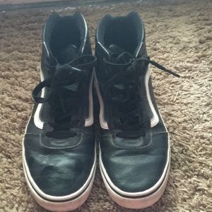 Leather high top vans